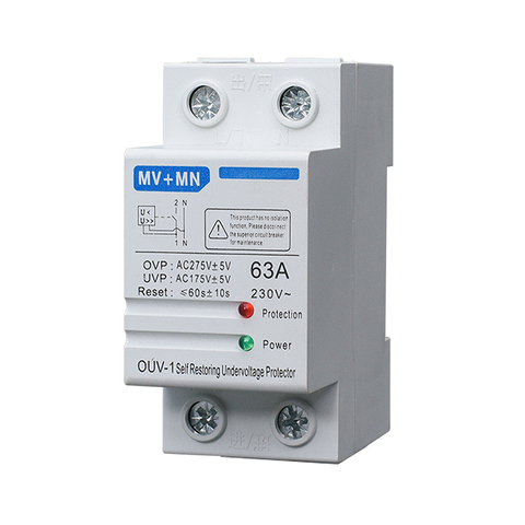 TL-V001-63A Wholesale custom power supply voltage protector 220v undervoltage protector for home 
