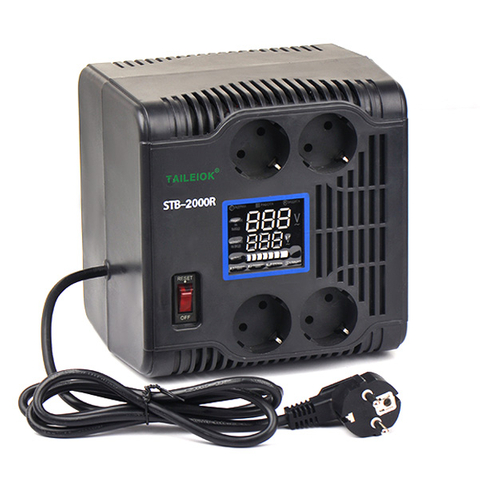 TLBR 2000VA LED Relay Euro Socket Automatic Voltage Regulator