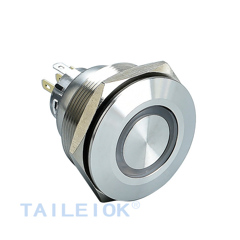 30mm 3/5 Pin Stainless Steel Waterproof Push Button Switch