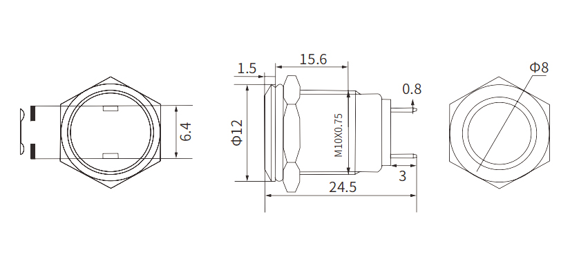 Latching Mini Push Button Switch 01