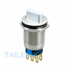 19MM 2NO 2NC 3 Position Metal Selector Rotary Metal Push Button Switch 6 PINS