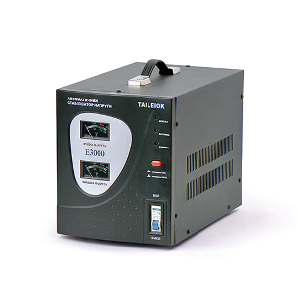 01_AVR-3000VA-01 Relay Voltage Stabilizer LED Meter White