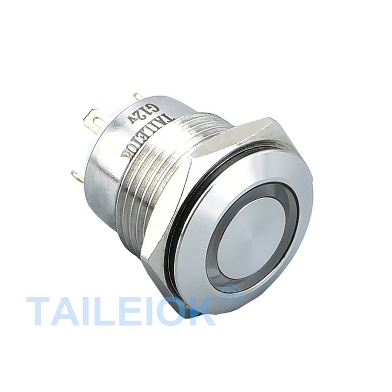 16/19/22mm Momentary Push Button Switch 4 Pin Waterproof