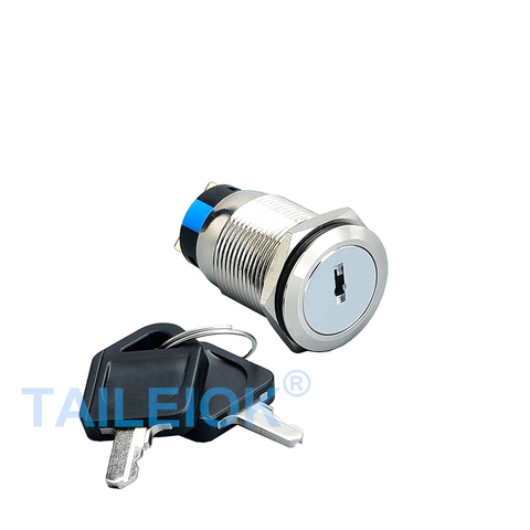 19/22mm Stainless Steel Shell Push Button Elevator Key Switch