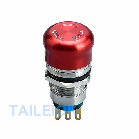 19MM Mushroom Emergency Stop Push Button Switch