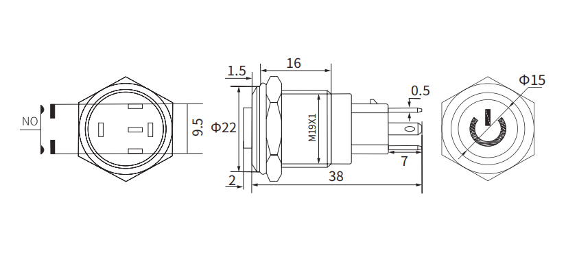 Aluminum oxide Push Button Switch 01