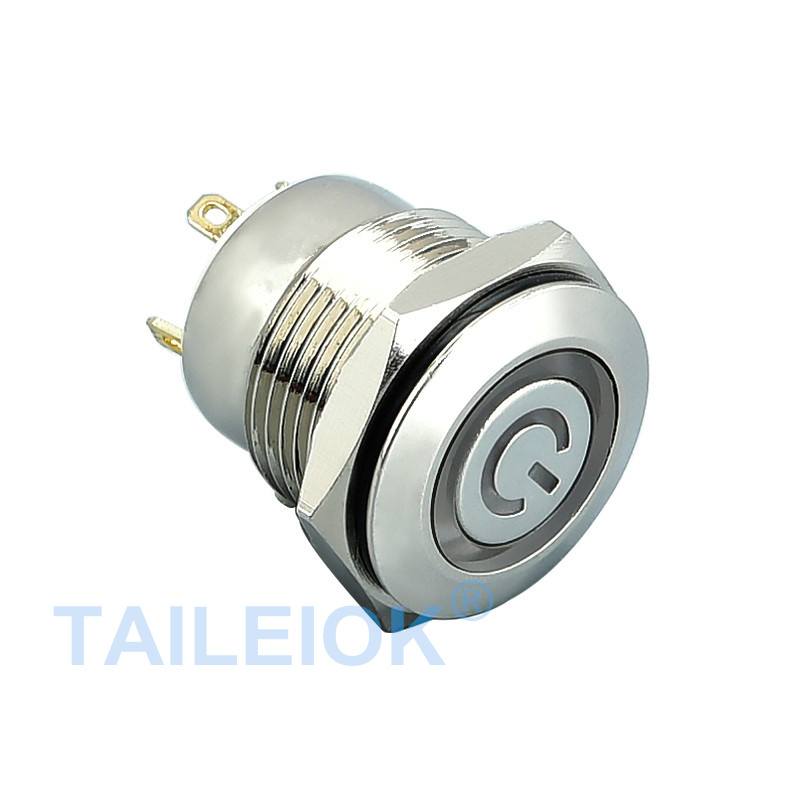 16/19/22mm Momentary Push Button Switch 4 Pin Waterproof