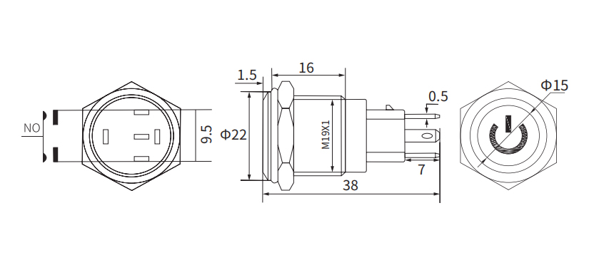 Aluminum oxide Push Button Switch 02