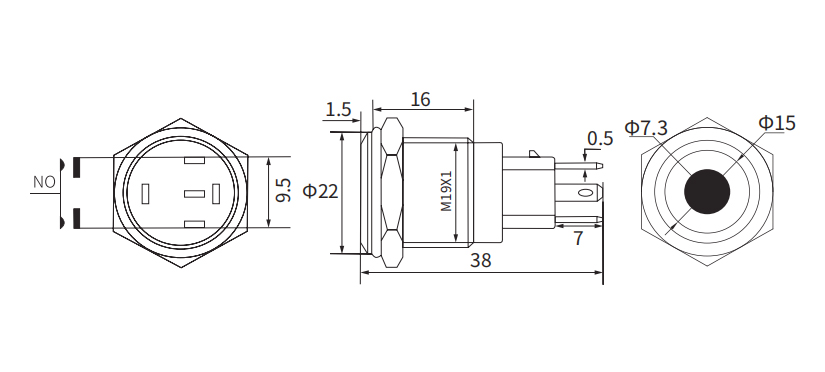 Aluminum oxide Push Button Switch 03
