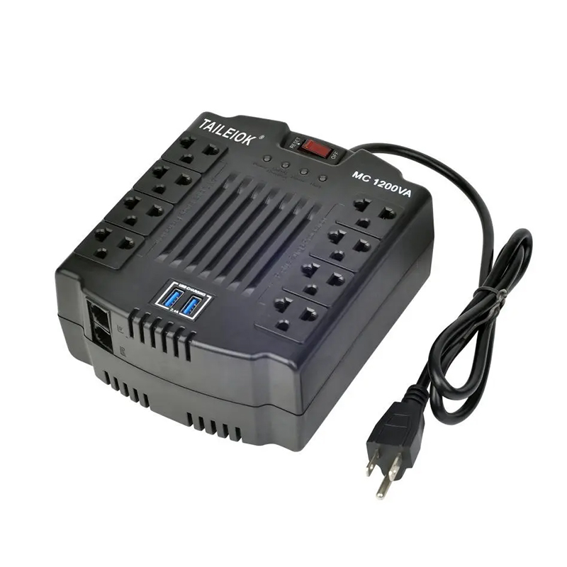 Power 1200VA South American socket voltage regulator with USB 3