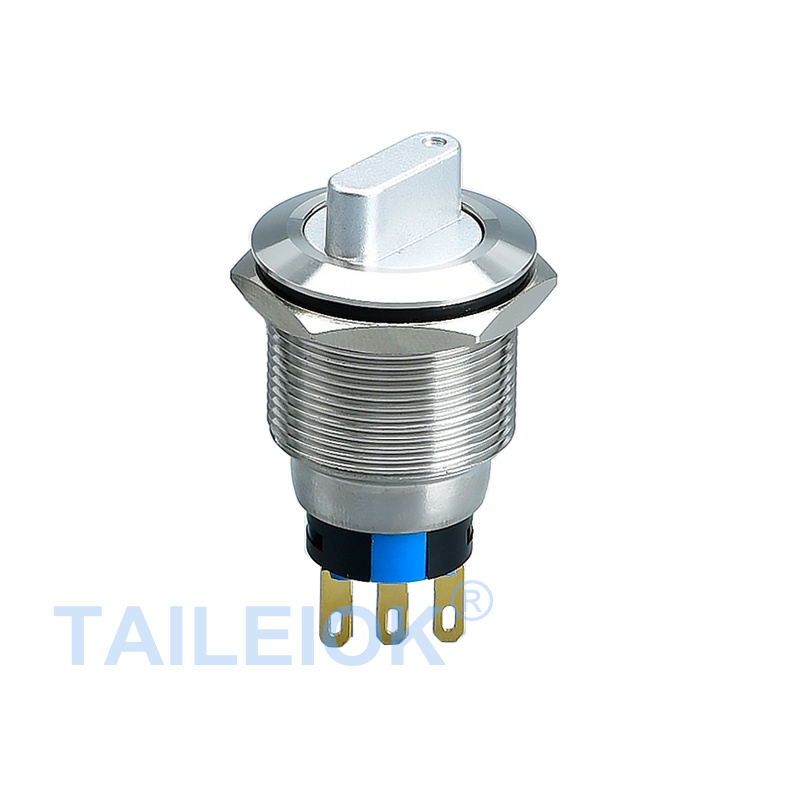 22mm Selector Switch 2/3position Micro Rotate Metal Push Button Switch With LED