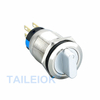 19MM 2NO 2NC 3 Position Metal Selector Rotary Metal Push Button Switch 6 PINS