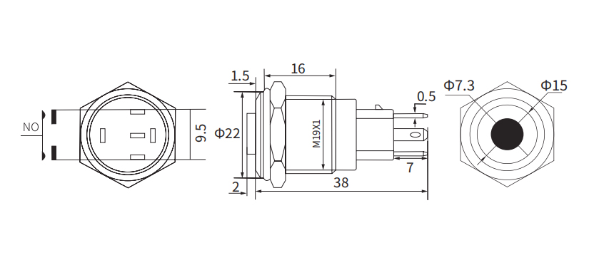 Aluminum oxide Push Button Switch 04