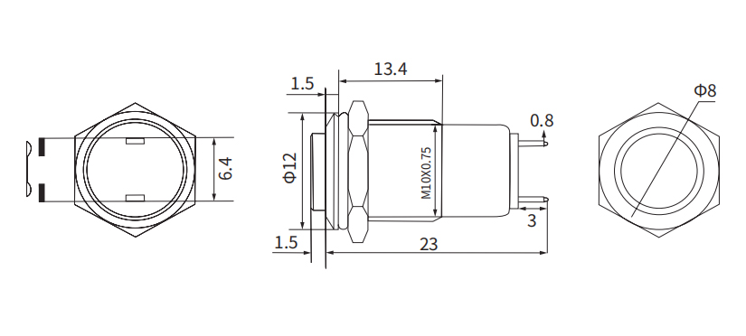 Latching Mini Push Button Switch 02