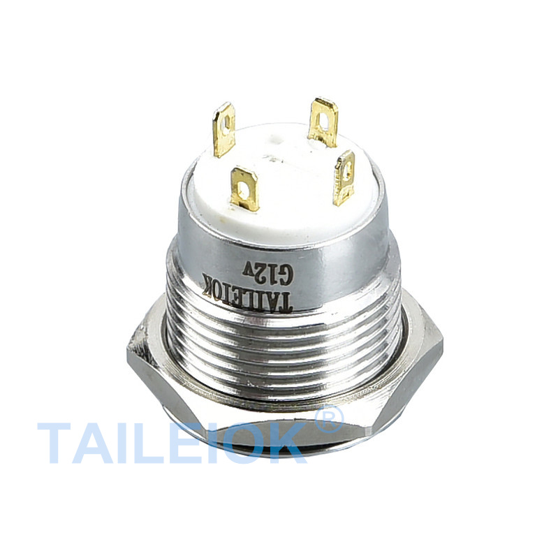 16/19/22mm Momentary Push Button Switch 4 Pin Waterproof